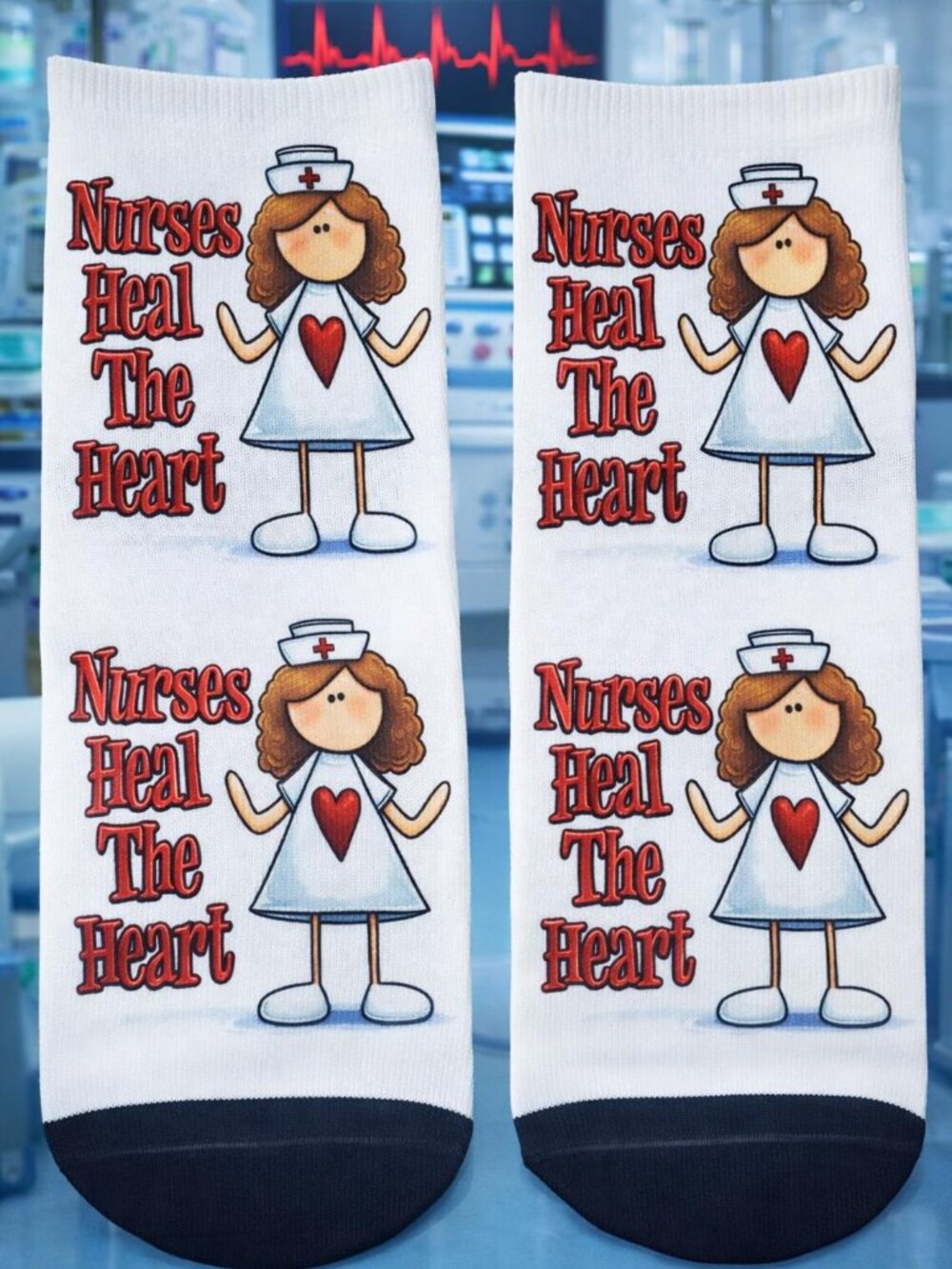 Adult Dress Ankle Socks Nurses Heal The Heart